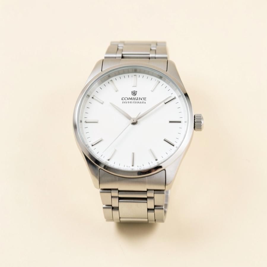 Stainless steel wristwatch